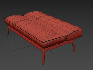 corduroy pulley sofa bed Model 3D