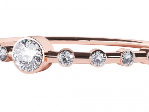 nine diamonds copper ring 3D-Modell