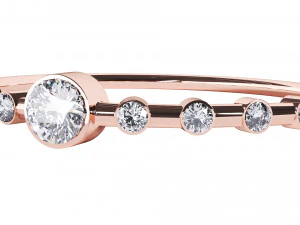 nine diamonds copper ring 3D Model