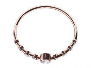 nine diamonds copper ring 3D-Modell
