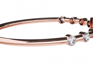 nine diamonds copper ring 3D-Modell
