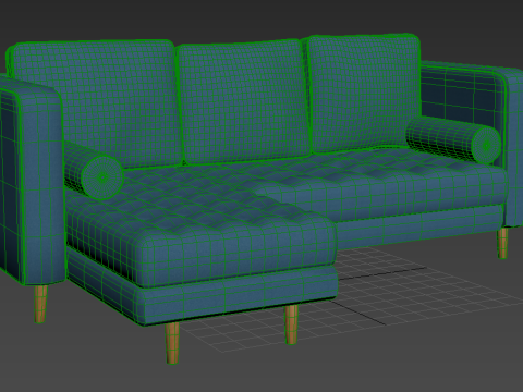 Pack of Sofa interior and bench 3D Model