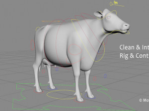 cow pro holstein 3D 模型