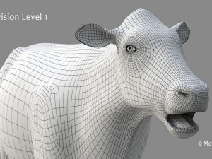 cow pro holstein 3D 模型