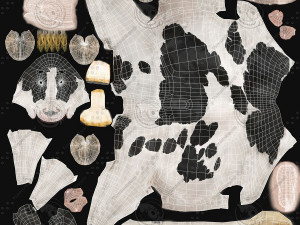 cow pro holstein 3D 模型