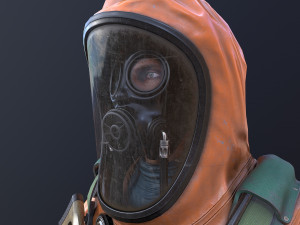 hazmat suit low-poly Model 3D