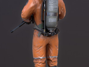hazmat suit low-poly Model 3D
