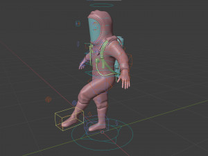hazmat suit low-poly Model 3D