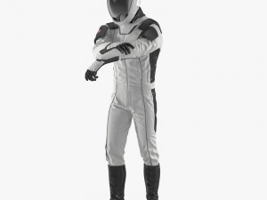 futuristic astronaut space suit rigged 3Dモデル