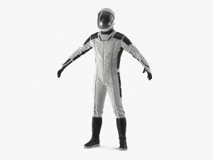 futuristic astronaut space suit rigged 3D Model