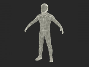 futuristic astronaut space suit rigged 3D Model