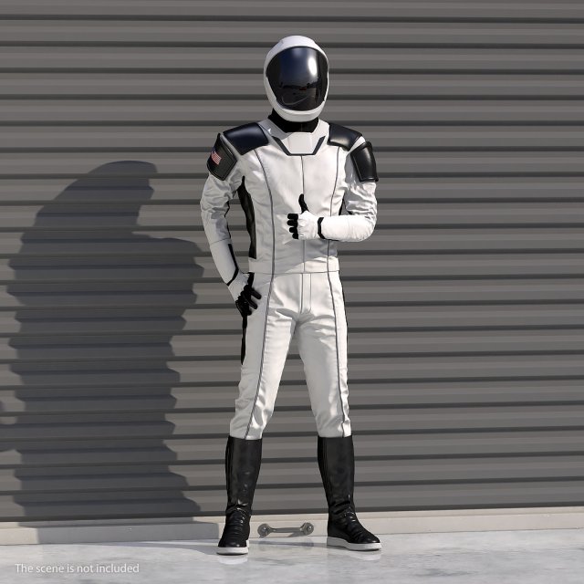 Sci Fi Astronaut Suit Black Walking Pose 3D, Incl. astronaut & boot -  Envato Elements