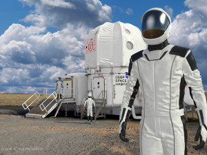 futuristic astronaut space suit rigged 3D Model