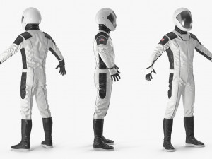 futuristic astronaut space suit rigged 3D Model