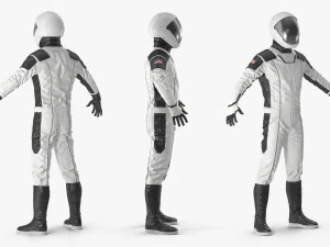 Traje espacial de astronauta futurista equipado Modelo 3D