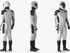 Traje espacial de astronauta futurista equipado Modelo 3D