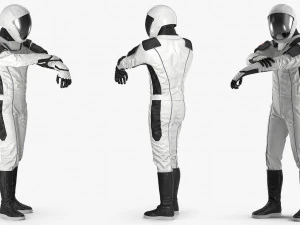 Traje espacial de astronauta futurista equipado Modelo 3D