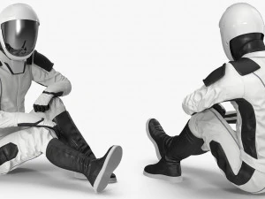 Traje espacial de astronauta futurista equipado Modelo 3D