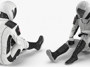 Traje espacial de astronauta futurista equipado Modelo 3D
