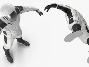 Traje espacial de astronauta futurista equipado Modelo 3D