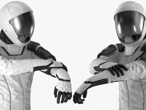 Traje espacial de astronauta futurista equipado Modelo 3D
