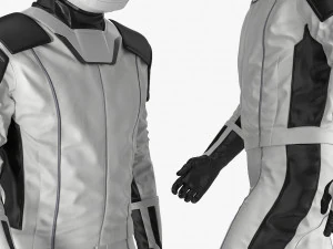 Traje espacial de astronauta futurista equipado Modelo 3D