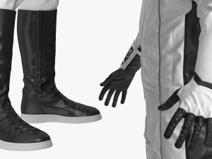 futuristic astronaut space suit rigged 3D Model