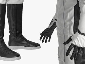 Traje espacial de astronauta futurista equipado Modelo 3D