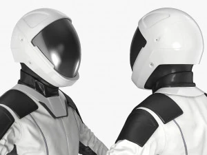 Traje espacial de astronauta futurista equipado Modelo 3D