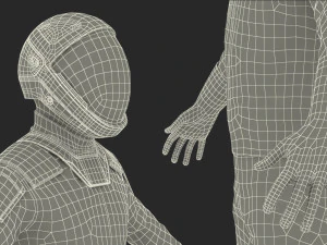 Traje espacial de astronauta futurista equipado Modelo 3D