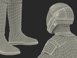 Traje espacial de astronauta futurista equipado Modelo 3D