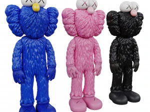 her&oacute;is do personagem de quadrinhos kaws bff Modelo 3D