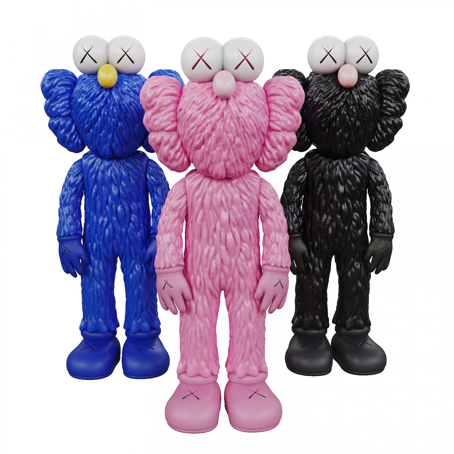 heróis do personagem de quadrinhos kaws bff Modelo 3D .c4d .max .obj .3ds .fbx .stl .blend