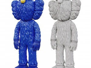 her&oacute;is do personagem de quadrinhos kaws bff Modelo 3D