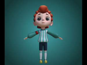 cartoon sport girl nina 3D Модель