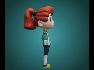 cartoon sport girl nina 3D Модель