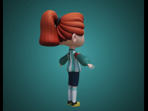 cartoon sport girl nina 3D Модель