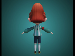cartoon sport girl nina 3D Модель