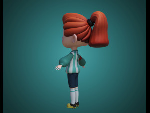 cartoon sport girl nina 3D Модель