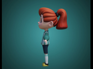 cartoon sport girl nina 3D Модель