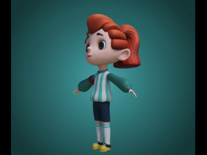 cartoon sport girl nina 3D Модель