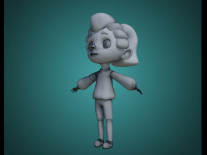 cartoon sport girl nina 3D Модель