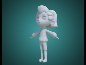 cartoon sport girl nina 3D Модель