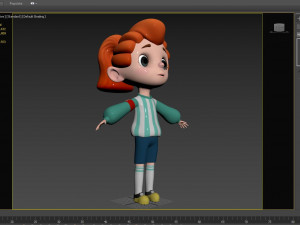 cartoon sport girl nina 3D Модель