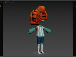 cartoon sport girl nina 3D Модель