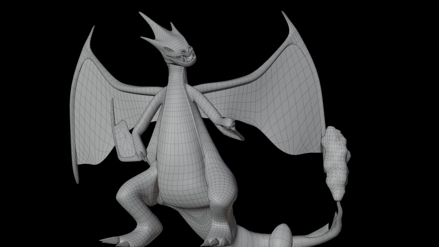 Pokemon Mega Charizard X 3D model 3D printable