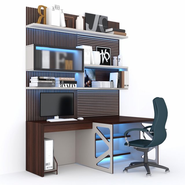 office table 3D मॉडल .c4d .max .obj .3ds .fbx .stl .blend 