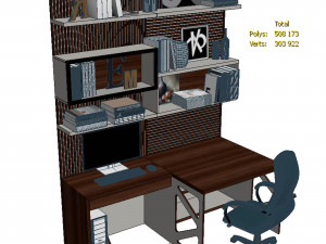 office table 3D मॉडल