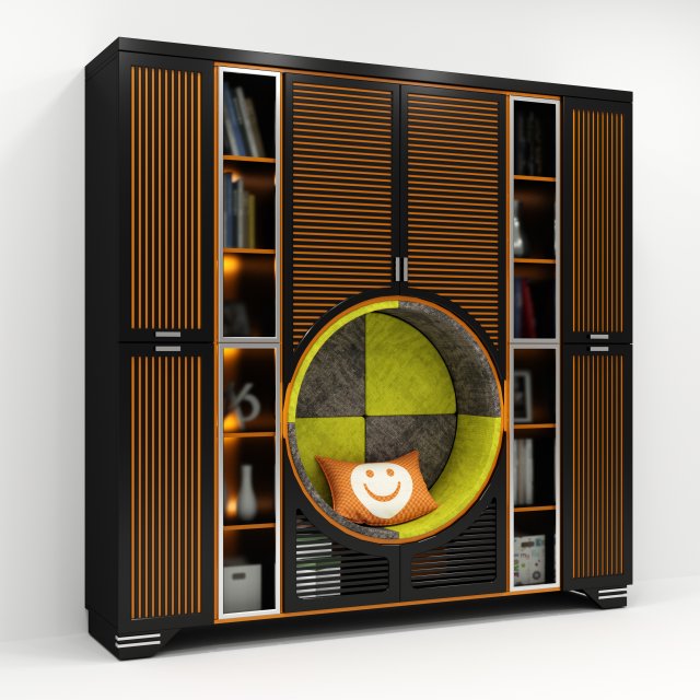 book shelf 3D Модель .c4d .max .obj .3ds .fbx .stl .blend 