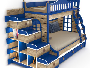 bunk bed 3D 模型